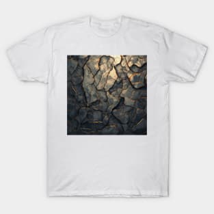 Stylized Silver Stone Surface T-Shirt